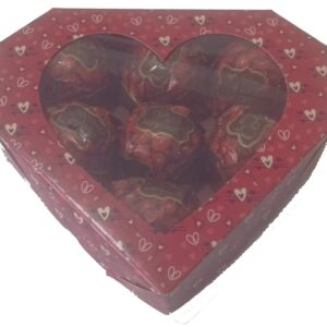 Caixa de Trufa de Coração com 7 Trufas Sortidas