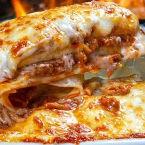 Lasanha com molho branco e molho vermelho com queijo 650 gramas