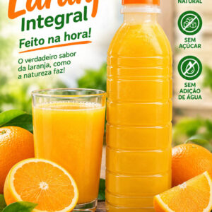 Suco de Laranja Integral – 1.000 ml | Sem Açúcar e Sem Água